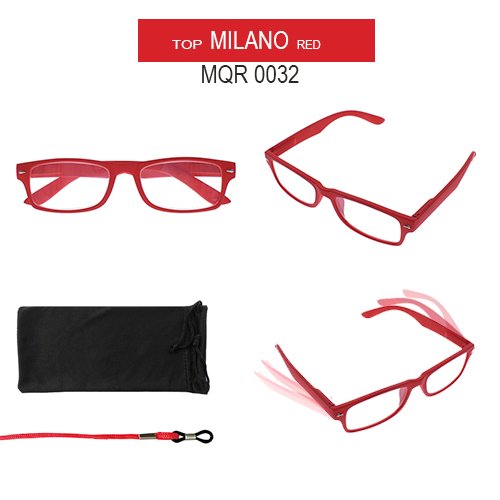 Okulary Korekcyjne Milano Top do Czytania – Kolor czerwony