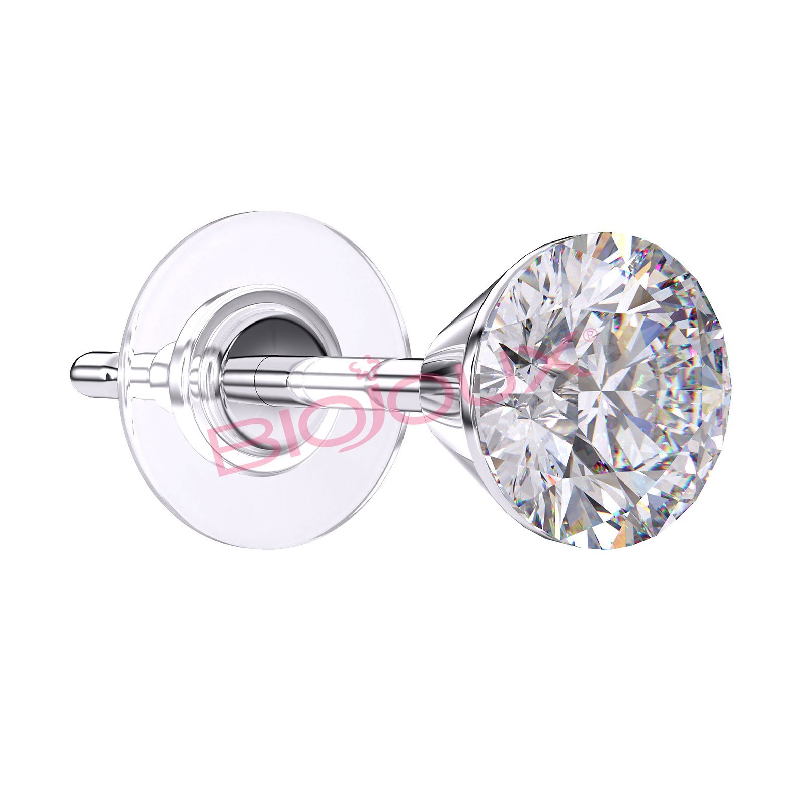 BJT3040T Kolczyki SWAROVSKI crystal 4mm TITANIUM G23 Medical Grade