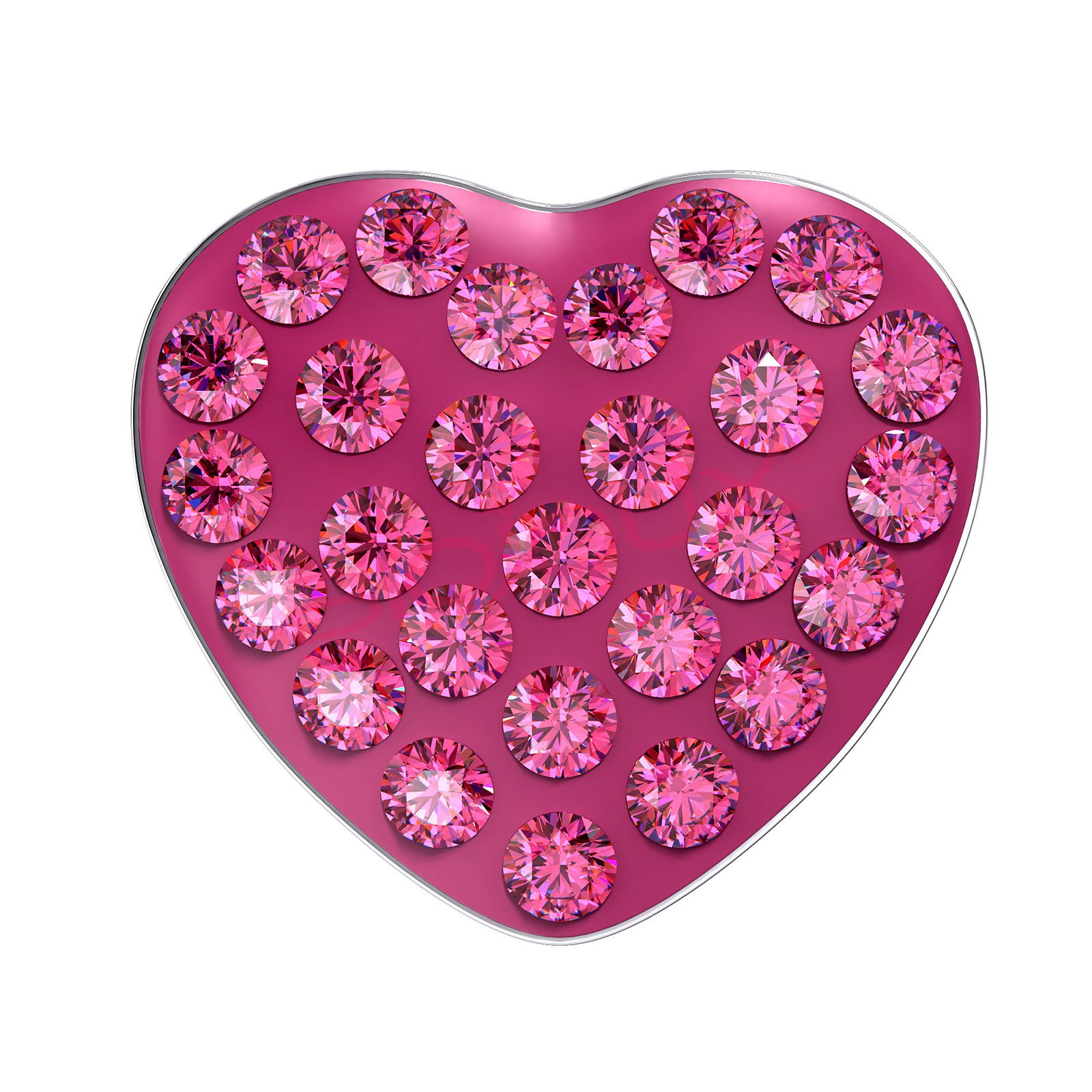 BJT2100 Kolczyki Rose Crystals Heart 10mm