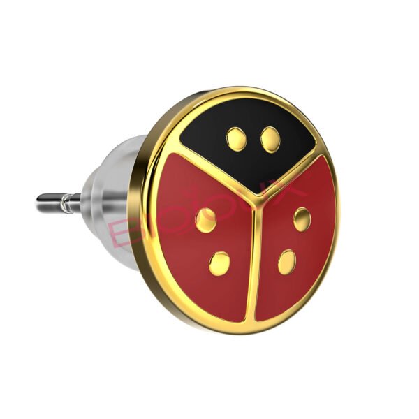 Kolczyki Lady Bug 6mm ze Stali Medycznej 316L Biojoux BJT980 - obrazek 3